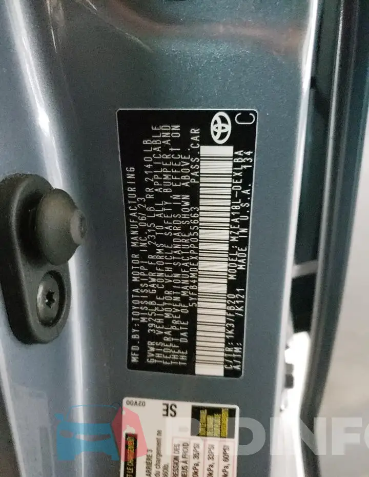 5YFB4MDEXPP055663 Photo# 13
