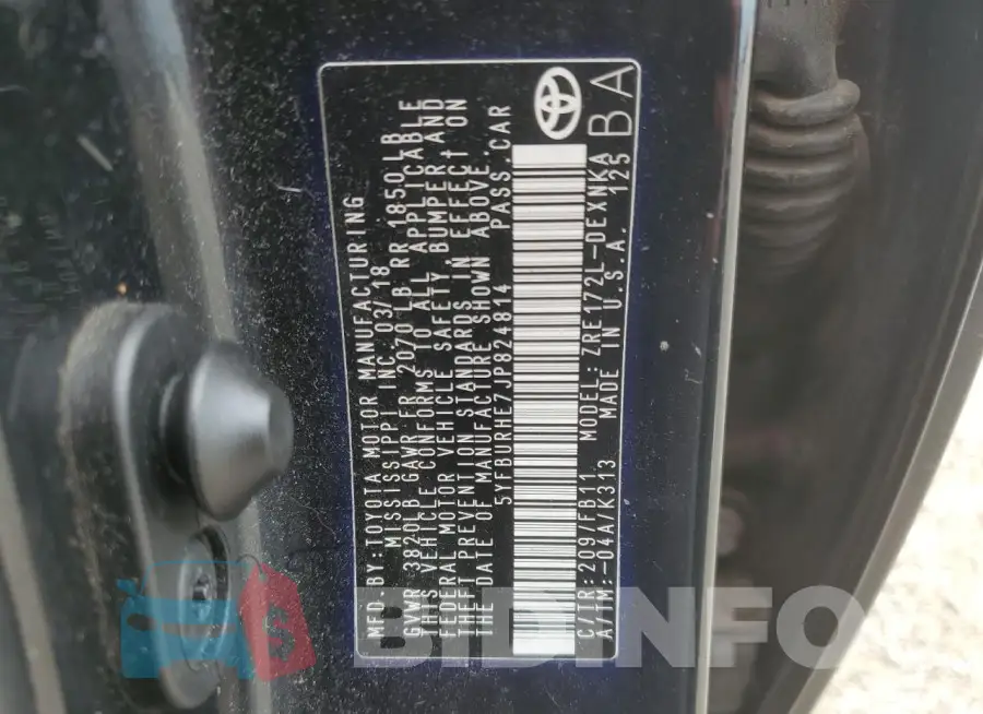 5YFBURHE7JP824814 Photo# 12