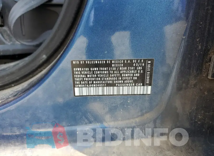 3VWD67AJ0GM340317 Photo# 12