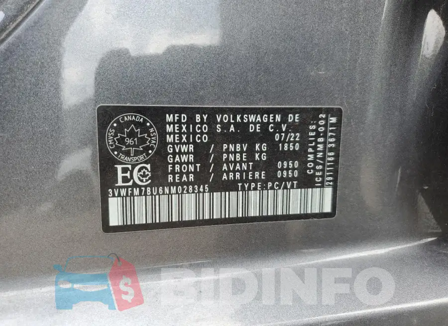3VWFM7BU6NM028345 Photo# 13