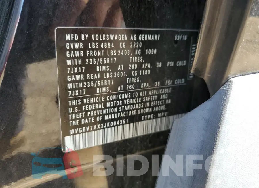 WVGBV7AX3JK004351 Photo# 13