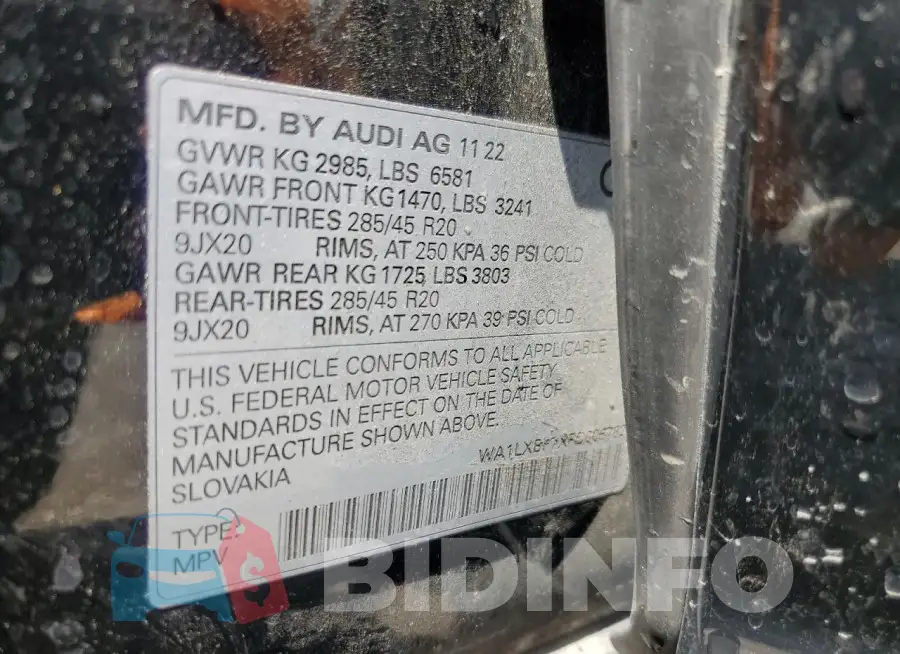 WA1LXBF7XPD006782 Photo# 14