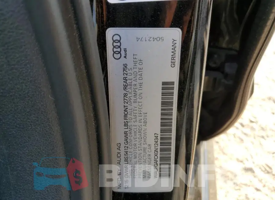 WAUFGAFCXGN124347 Photo# 12