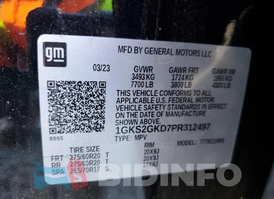 1GKS2GKD7PR312497 Photo# 14
