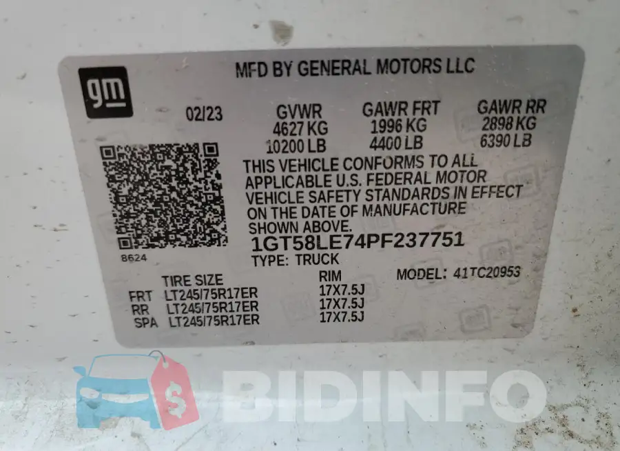 1GT58LE74PF237751 Photo# 12