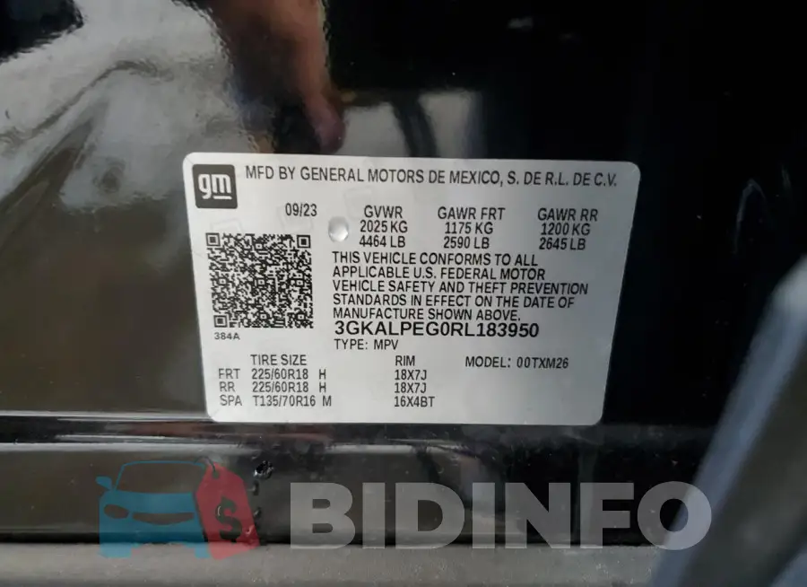 3GKALPEG0RL183950 Photo# 13
