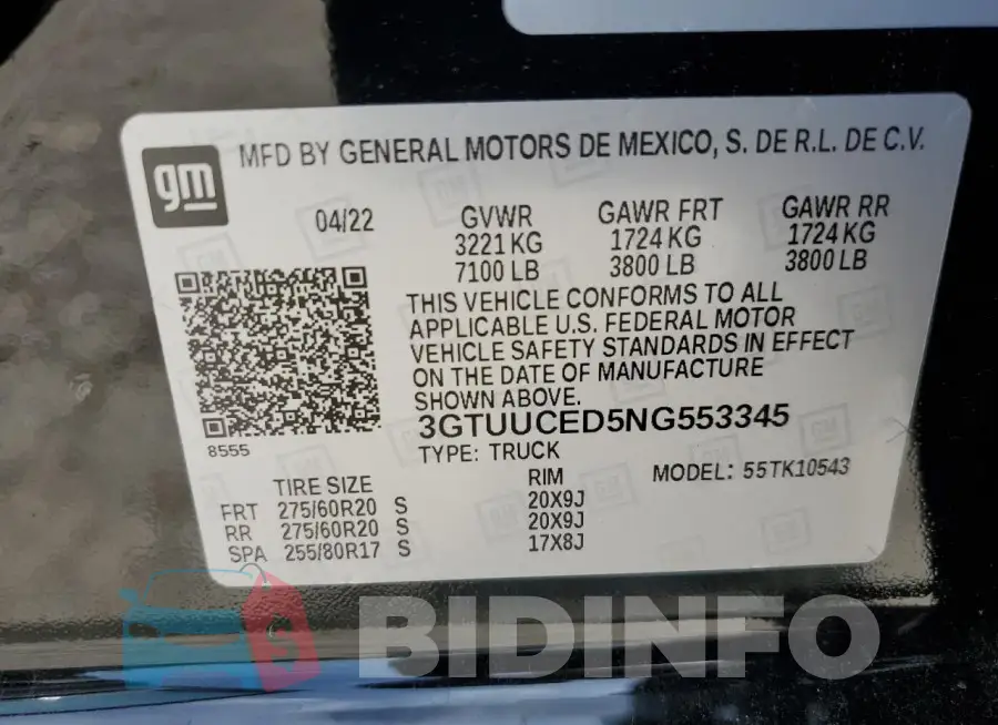 3GTUUCED5NG553345 Photo# 13