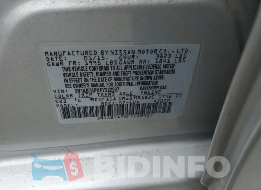 3N1AB7APXFY222937 Photo# 12