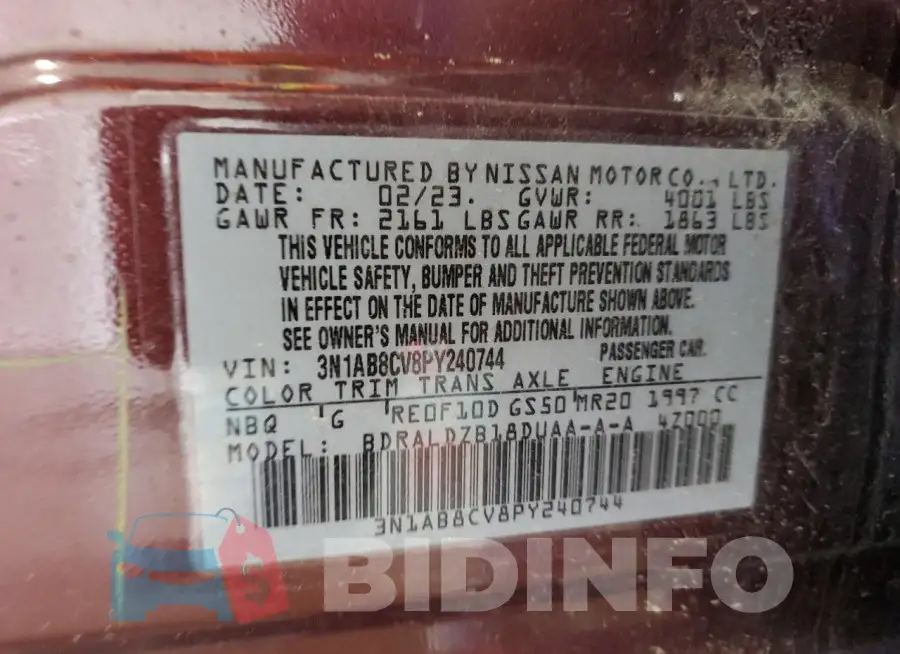 3N1AB8CV8PY240744 Photo# 12