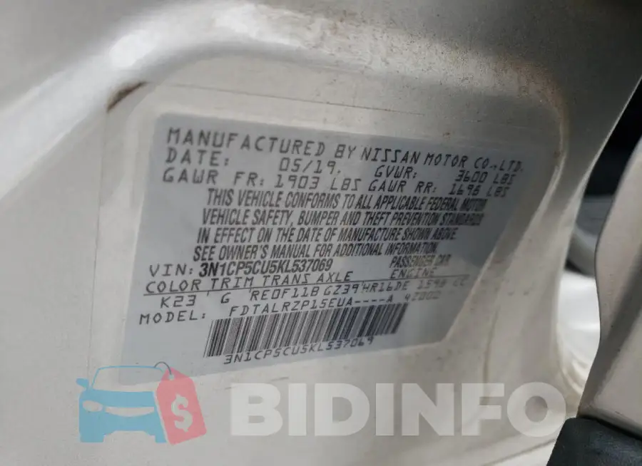 3N1CP5CU5KL537069 Photo# 13