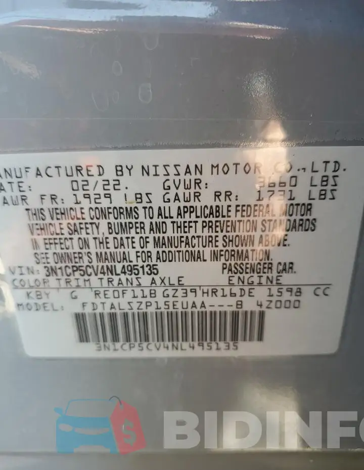 3N1CP5CV4NL495135 Photo# 13