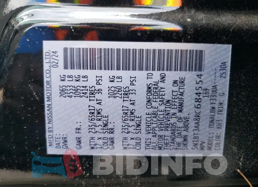 5N1BT3AA8RC684554 Photo# 13
