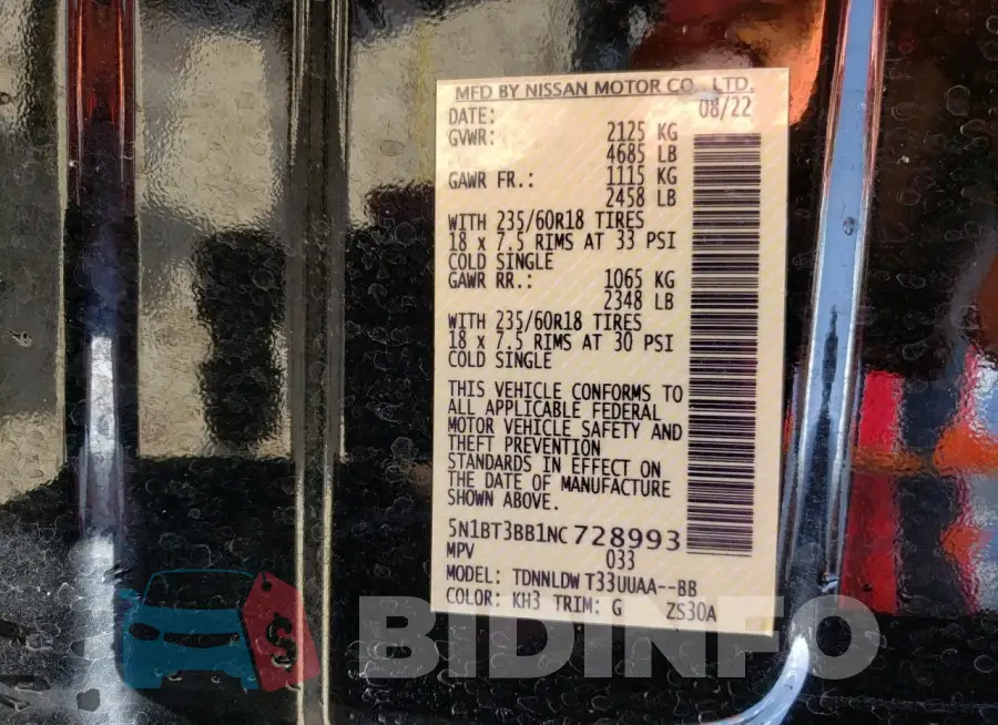 5N1BT3BB1NC728993 Photo# 12