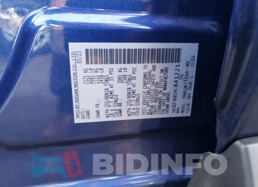 5N1BT3BB5PC841221 Photo# 14