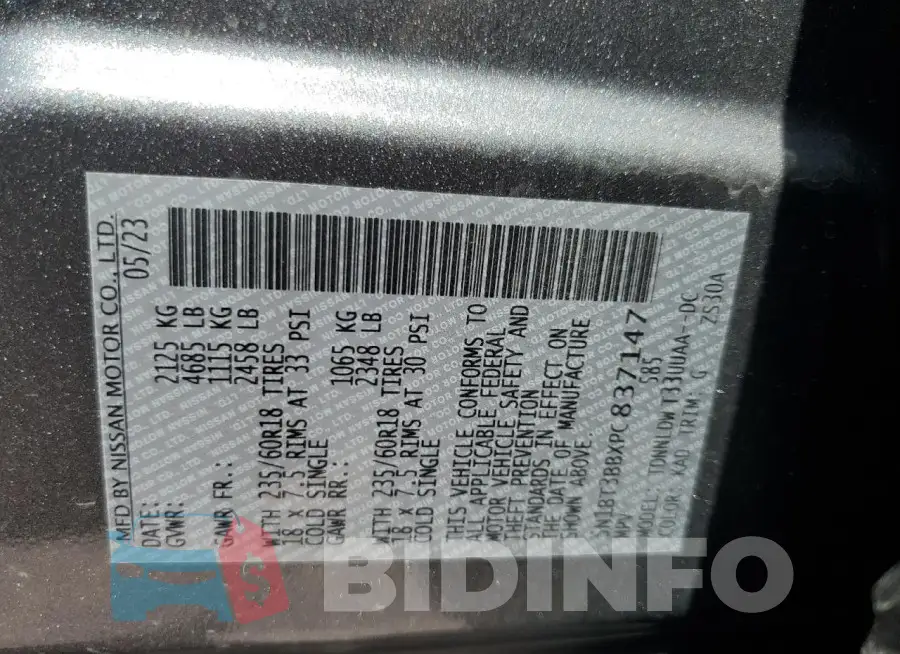 5N1BT3BBXPC837147 Photo# 12