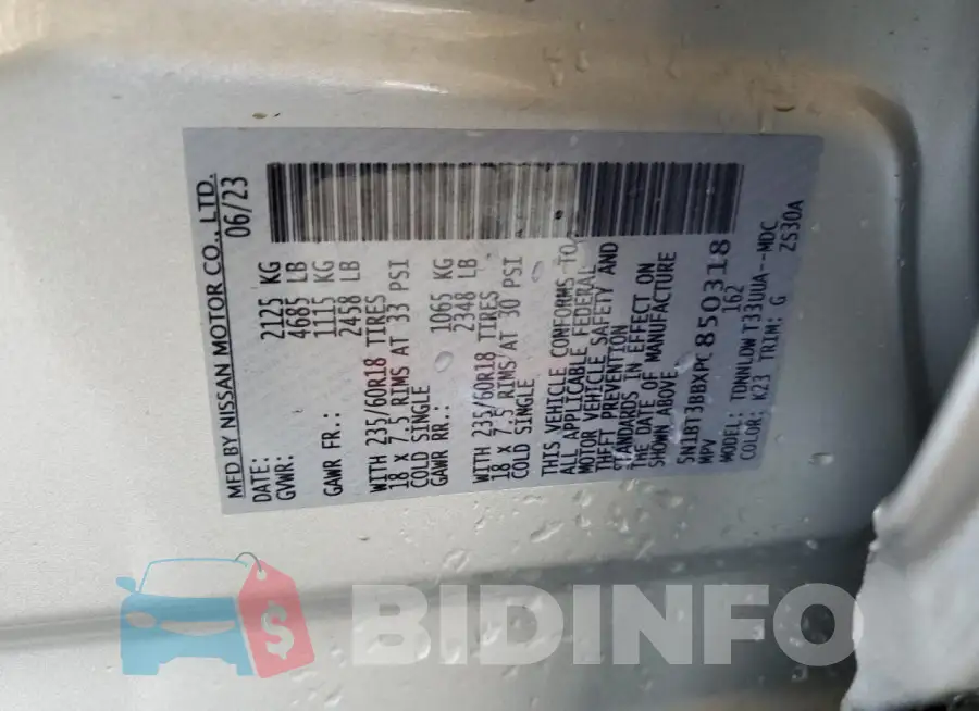 5N1BT3BBXPC850318 Photo# 12