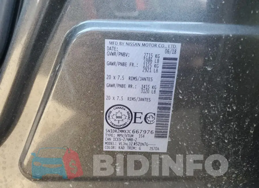 5N1DR2MMXJC667976 Photo# 14