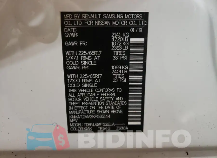 KNMAT2MV2KP535144 Photo# 12