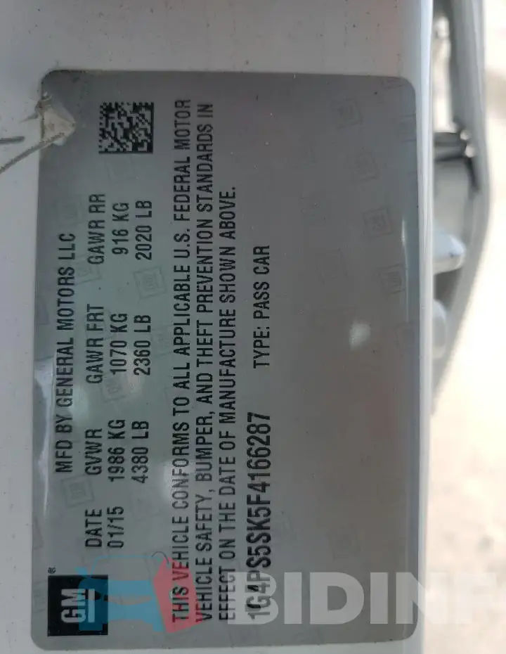 1G4PS5SK5F4166287 Photo# 12