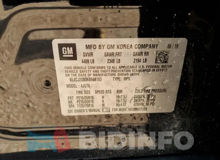 KL4CJ2SB0KB948193 Photo# 13