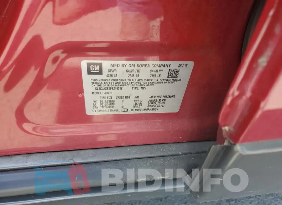 KL4CJASB2FB216518 Photo# 13