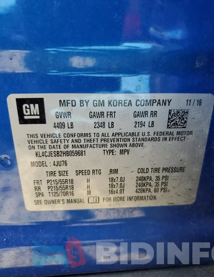 KL4CJESB2HB059681 Photo# 13