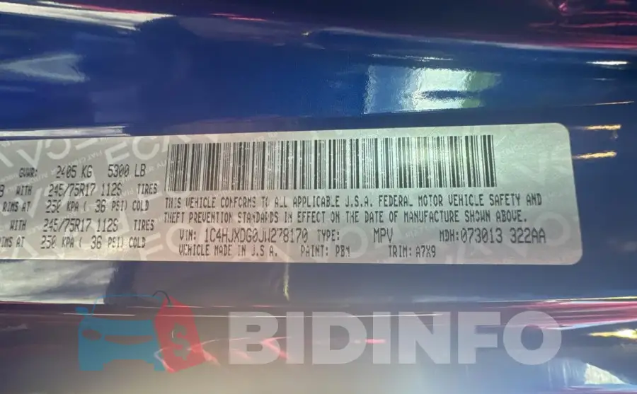 1C4HJXDG0JW278170 Photo# 10