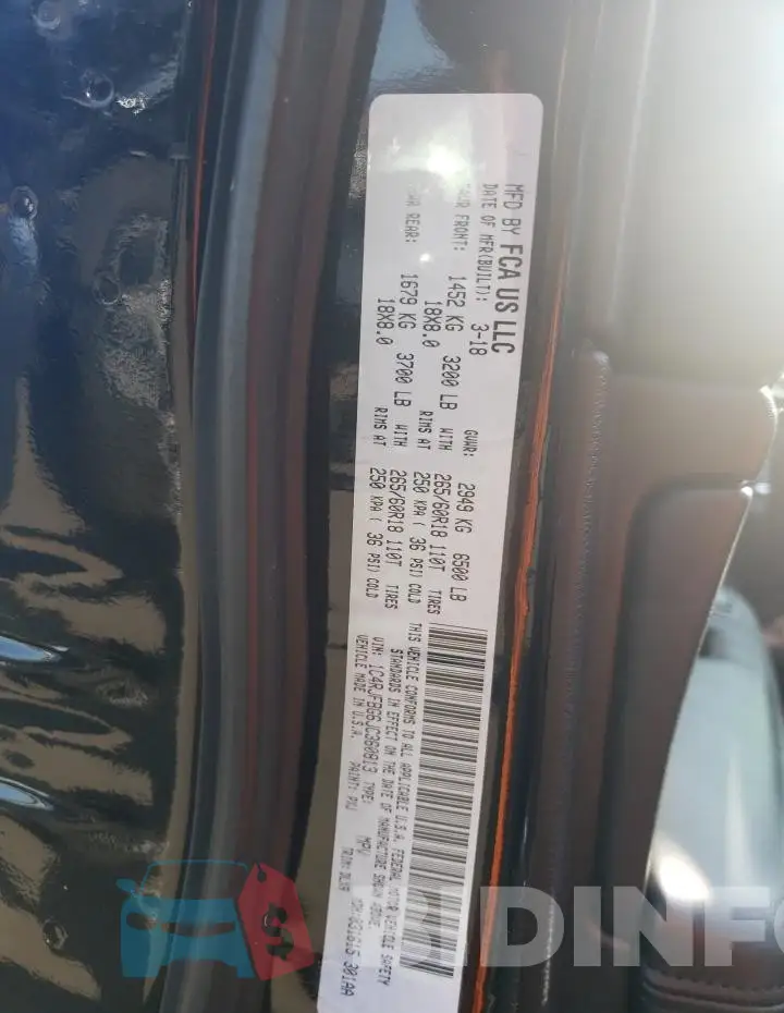 1C4RJFBG6JC360813 Photo# 12