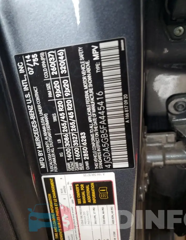 4JGDA5GB5FA445416 Photo# 13