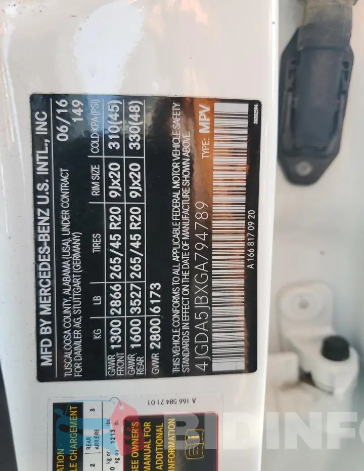 4JGDA5JBXGA794789 Photo# 12