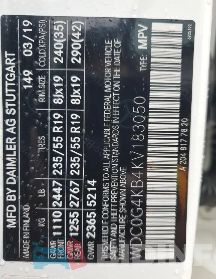 WDC0G4KB4KV183050 Photo# 13