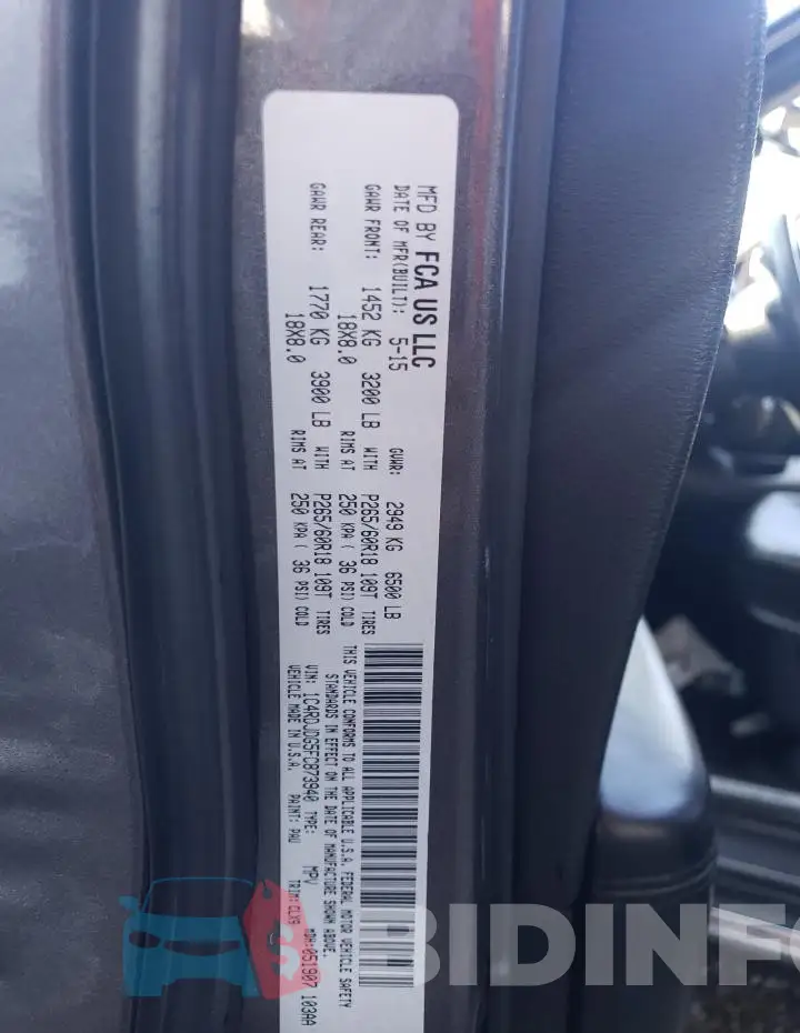 1C4RDJDG5FC873940 Photo# 13