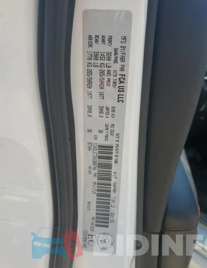 1C4SDJCT2HC888740 Photo# 13