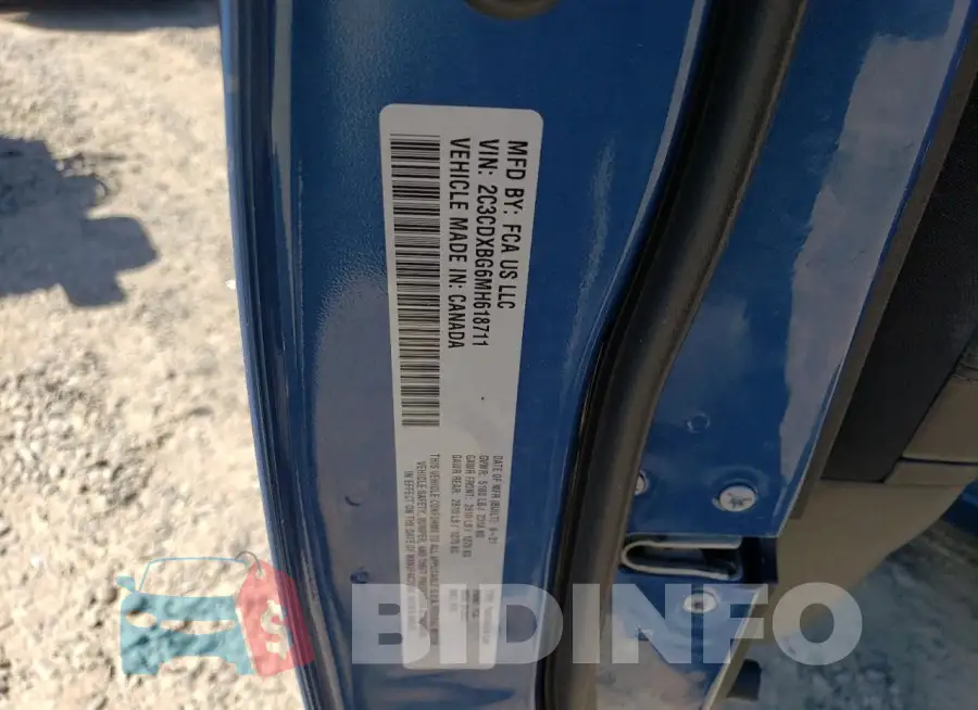 2C3CDXBG6MH618711 Photo# 13