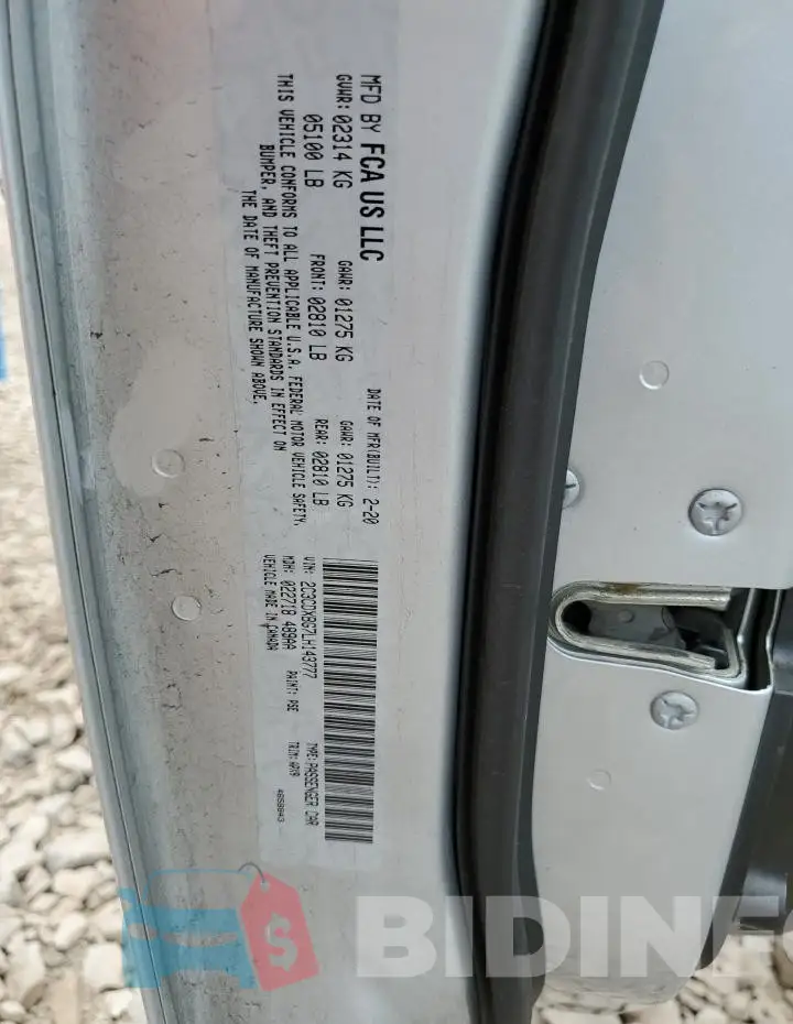 2C3CDXBG7LH143777 Photo# 13