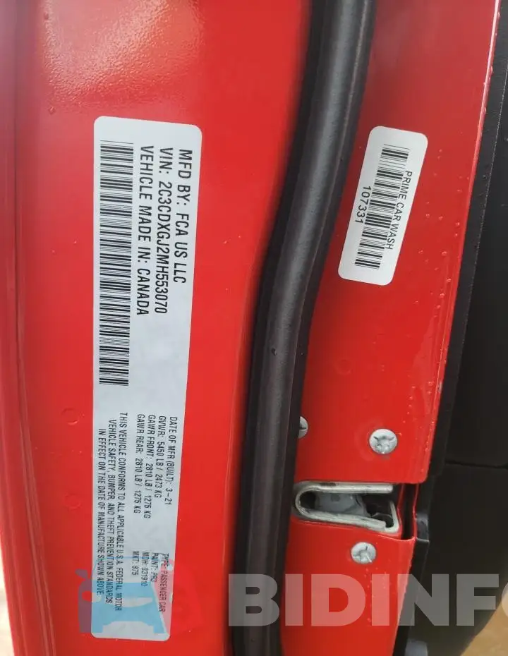 2C3CDXGJ2MH553070 Photo# 12