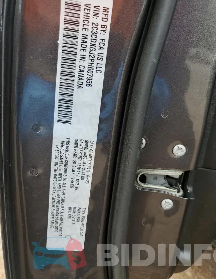 2C3CDXGJ2PH607956 Photo# 13