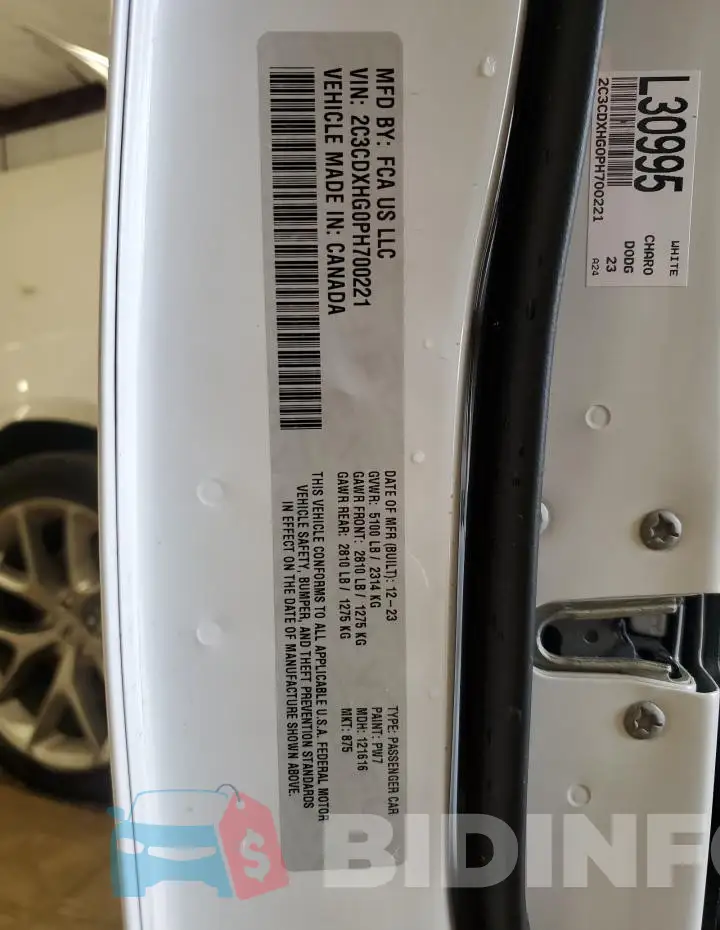 2C3CDXHG0PH700221 Photo# 12