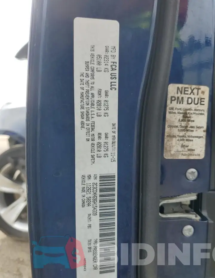 2C3CDXHG9GH154339 Photo# 13