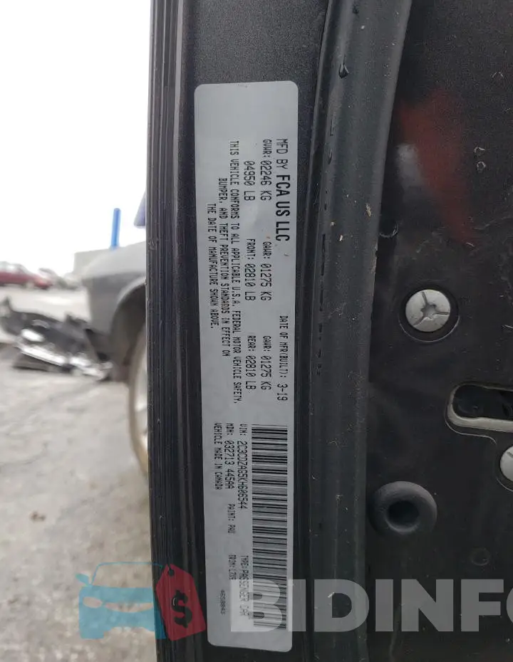2C3CDZAG5KH606544 Photo# 13