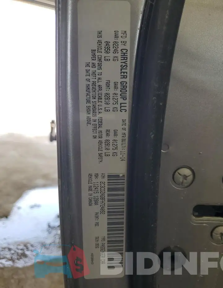 2C3CDZAG8FH724092 Photo# 12