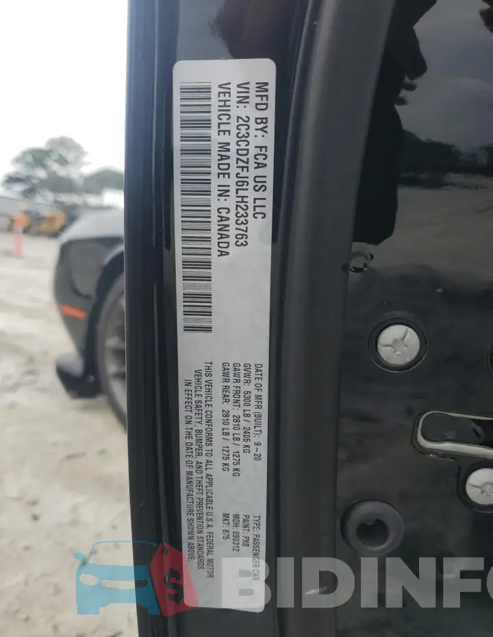 2C3CDZFJ6LH233763 Photo# 13