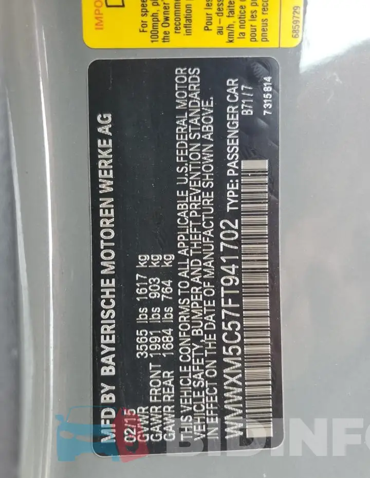 WMWXM5C57FT941702 Photo# 13