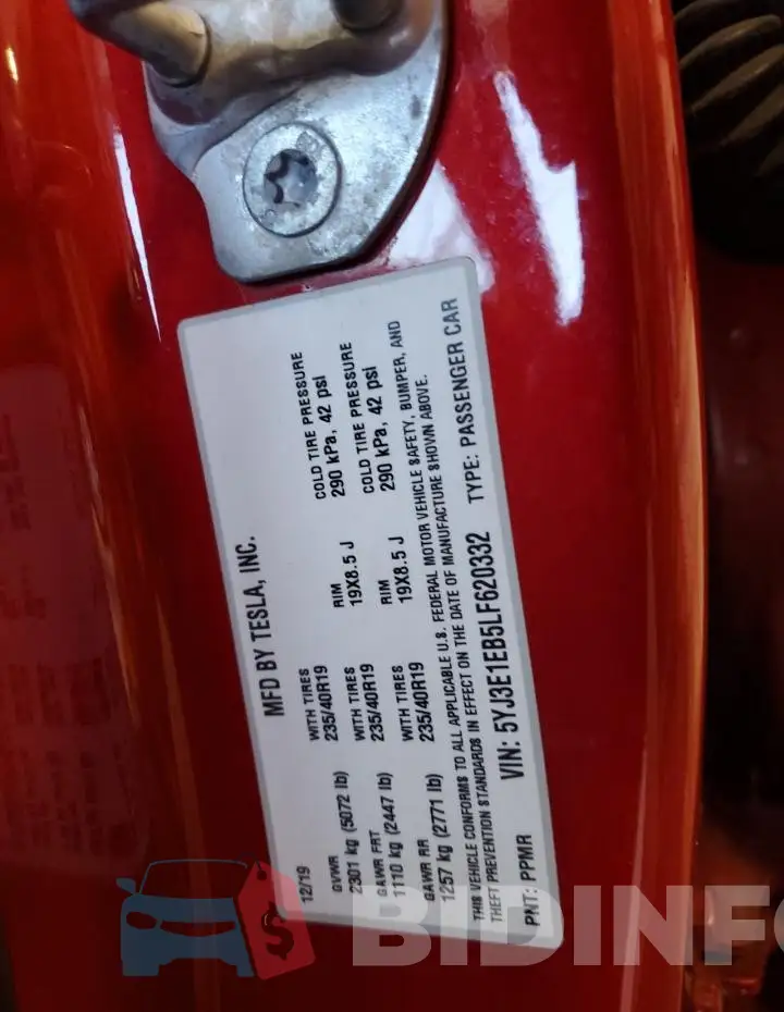 5YJ3E1EB5LF620332 Photo# 12