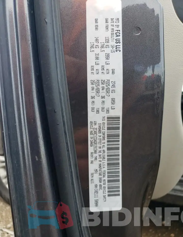 2C4RC1CG4GR191340 Photo# 13