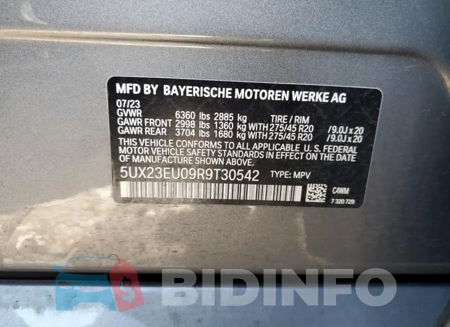 5UX23EU09R9T30542 Photo# 14