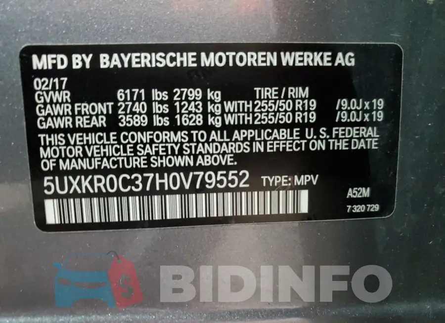 5UXKR0C37H0V79552 Photo# 14