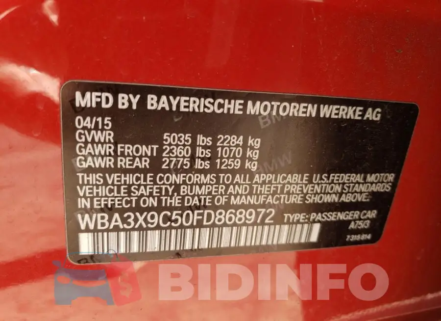 WBA3X9C50FD868972 Photo# 12