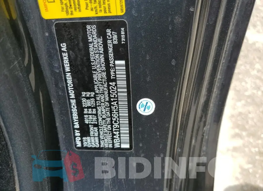 WBA4T9C56H5A15024 Photo# 12