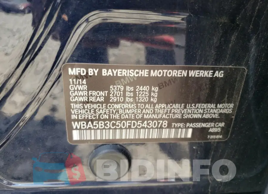 WBA5B3C50FD543078 Photo# 12